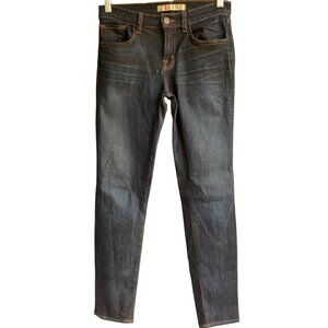 J Brand Enchanted Skinny Jeans Size 26 Dark Wash Mid Rise Tapered Leg 8110212